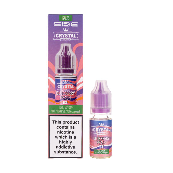 SKE Crystal Originals V2 - Blueberry Peach Ice 10ml (Nic Salt)