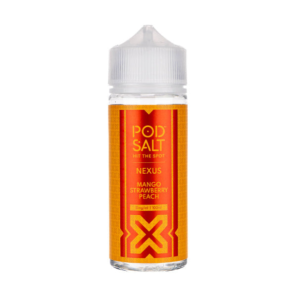 Mango Strawberry Peach 100ml Shortfill E-liquid by Pod Salt Nexus