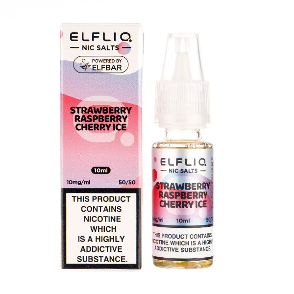 Elf Bar ELFLIQ - Strawberry Raspberry Cherry Ice 10ml (Nic Salt)