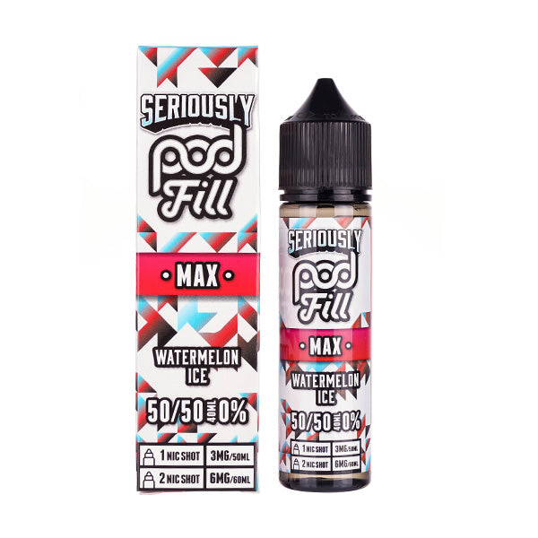 Seriously Podfill Max Watermelon Ice 60ml 50/50 Shortfill E-Liquid