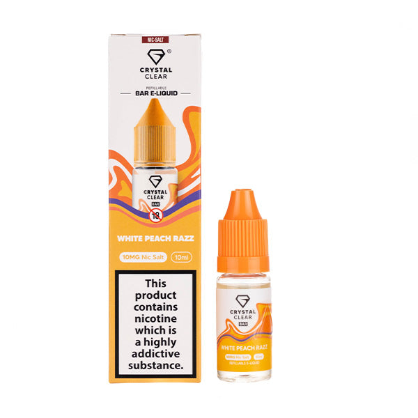 Crystal Clear Nic Salt  - White Peach Razz